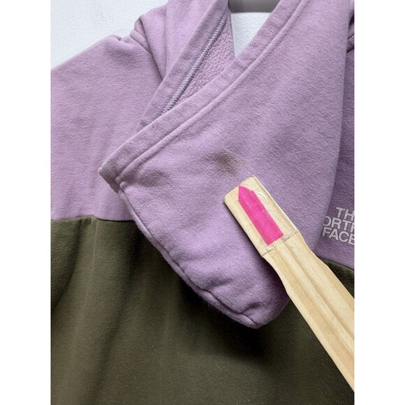 THE NORTH FACE Kid's Girl's 1/2 Zip Fleece Hoodie Sweater Cotton Blend Pink M - Picture 7 of 11